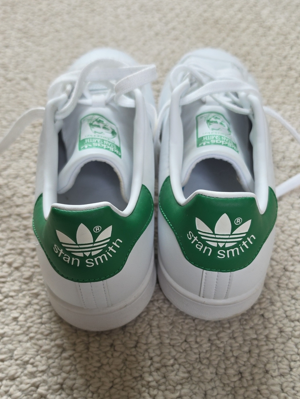 adidas Stan Smith White & Green Leather Sneakers